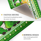 Shamrock Gnome Dish Drying Mat Coin Clover Dishes Fast Dry Mat 18x24 inch - Image 3