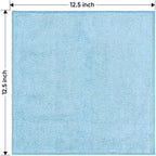 HOMEXCEL Blue Microfiber Cleaning Cloth 6 Pack 12.5 x 12.5 inch Microfiber - Image 7