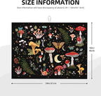 Mushroom Dish Drying Mat for Kitchen Counter 18"x24" Moth Gothic Witchy Dishes - Image 4