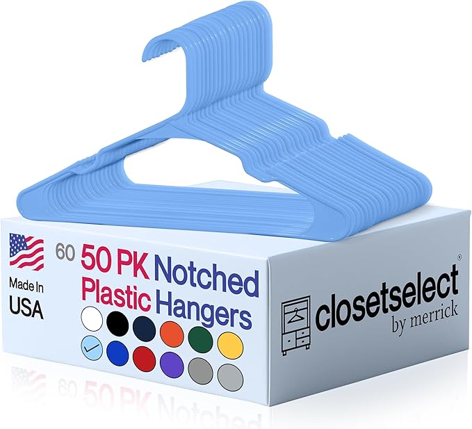 Plastic Hangers 50 Pack by closetselect
