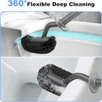 HAMITOR Toilet Bowl Brush Holder Set: Curved Design - Image 4