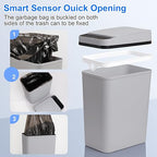 Smart Touchless Bathroom Trash Can 2.2 Gallon Automatic Motion Sensor Rubbish - Image 6