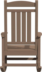 KINGYES HDPE Outdoor Rocking Chair Set of 4, All-Weather Poly Patio Rocking Chairs with 330lbs Support for Adults, Brown - Image 12