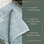 Sky Blue Washcloths Set of 6 Soft Facial Cloths 10” x 10” 100% Viscose Derived - Image 2