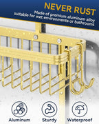 YASONIC Shower Caddy Hanging, Never Rust Shower Organizer Hanging, Aluminum - Image 4