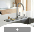 Customizable Kitchen Sink Faucet Mat: 30" Lx5.5 W Splash Guard, Pre-Cut Center by EazziSwitch