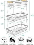 2 Tier Large Fruit Basket for Kitchen Counter - Image 2