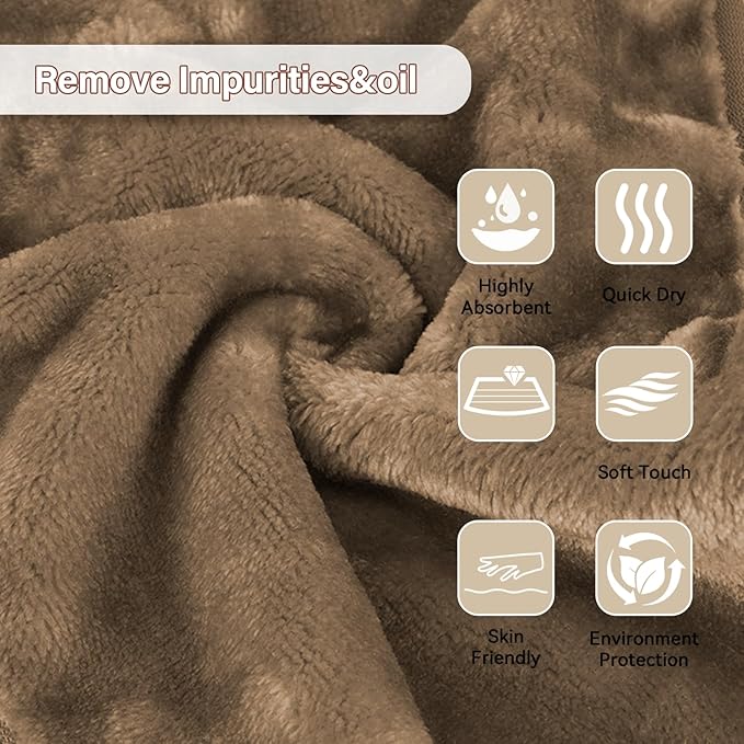 Nugilla Makeup Remover Cloths, 8 Packs Makeup Remover Towels Reusable Face Wash - Image 3