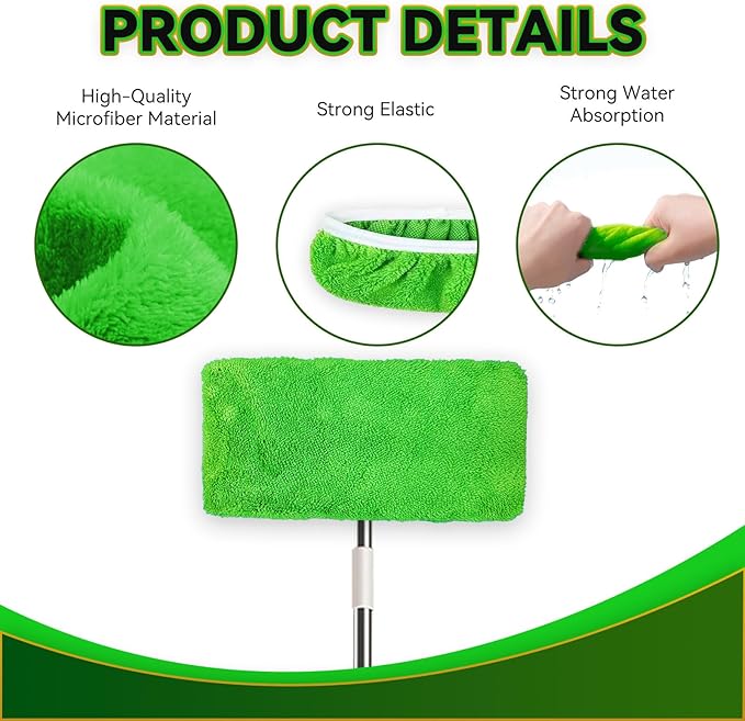6 Pack Reusable Microfiber Mop Pads Compatible - Image 3