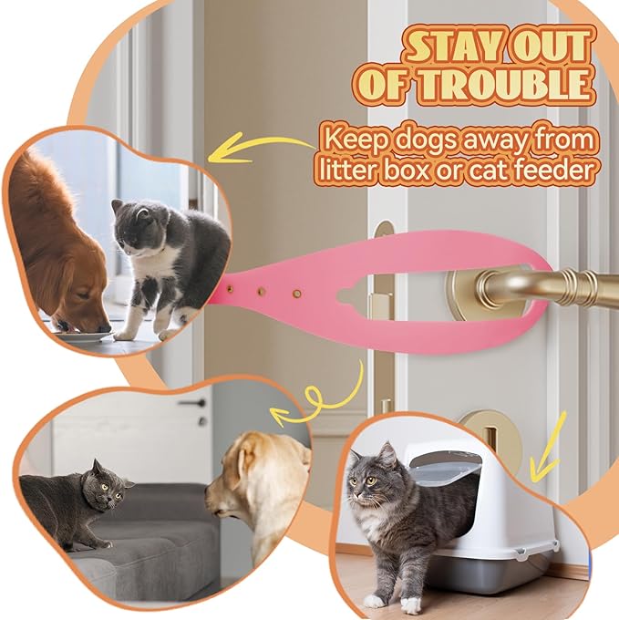 TGIOW Cat Door Latch, Cat Door Stopper to Keep Dog Out of Litter Box and Food - Image 6