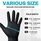 Beastek Black Disposable Nitrile Exam Gloves 100 Pcs 4Mil Chemical Resistant - Image 7