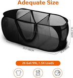 Foldable Laundry Baskets, Collapsible Mesh Laundry Hamper, Durable Pop Up - Image 4