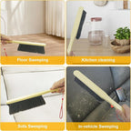 2 Piece Wooden Hand Broom, Dust Brush, Bench Brushes, Soft Bristles, Long - Image 4