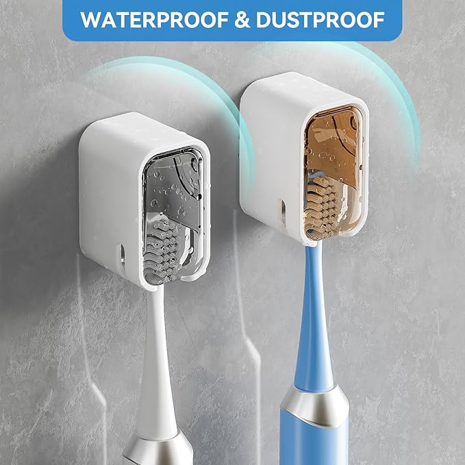 Toothbrush Holders for Bathroom【Innovation Single Slot Design】 2PCS Toothbrush - Image 3