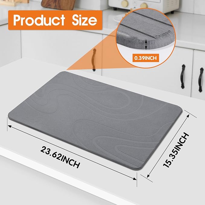 Large Stone Drying Mat for Kitchen Counter - Image 2