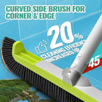 18" Pool Brush Head for Cleaning Swimming Pool Walls, Curved Ends - Image 4