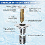 Upgraded Bathroom Sink Stopper, Sink Drain Strainer - Image 5