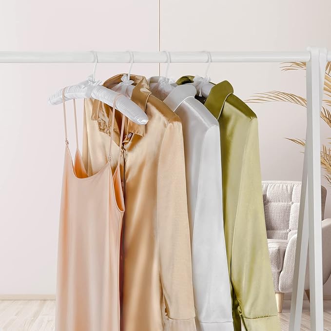 TOPIA HANGER Padded Hangers for Women Clothing, 17-inch Satin Hangers 10 Pack - Image 6