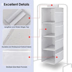 PetsHome 4-Shelf Hanging Closet Organizer, Space Saver, Closet Hanging Storage - Image 4