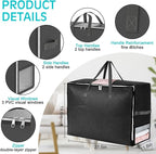 4Pack 105L Extra Large Blanket Comforter Storage Bags, Foldable Storage Bags - Image 3