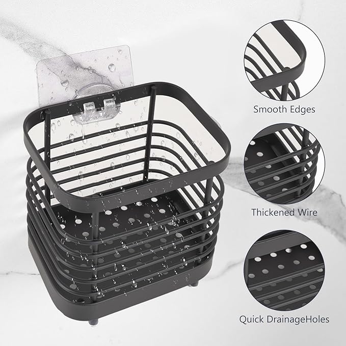 Wall Mount Toothbrush Holder for Bathroom, Stainless Steel Rustproof Toothbrush - Image 3