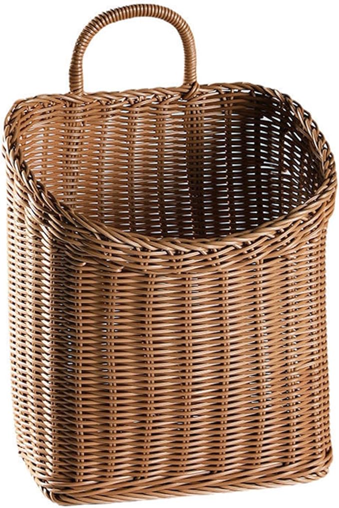 Woven Hanging Wicker Basket for Door, Handmade Rattan Hanging Wall Baskets for by Unknown