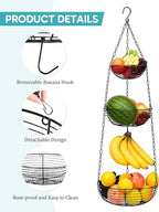 FANGSUN 3-Tier Hanging Fruit Basket - Image 4