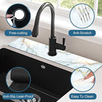 Marble Pattern Sink Splash Guard Gray Gold Marble Faucet Absorbing Mat Fast - Image 4