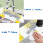 Grey and Yellow Abstract Kitchen Sink Splash Guard Mat Absorbent Fast Drying - Image 5