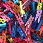 DurReus 50 Piece Small Wood Clips Mini Clothespins - Image 6