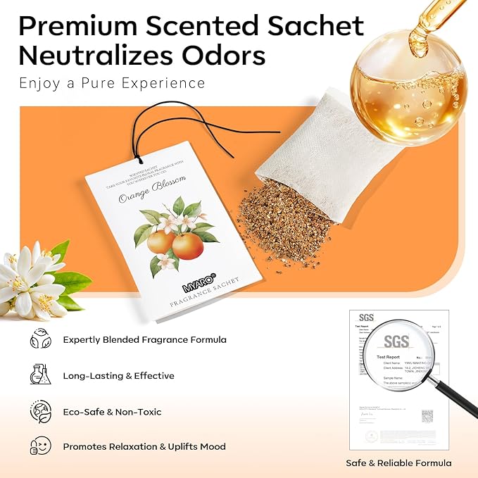 MYARO 12 Packs Orange Scent Sachets - Image 4