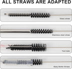 Straw Cleaner Brushes Sets, 12 Pieces 8.2 Inch Botthle Cleaning Brush and Nylon - Image 7