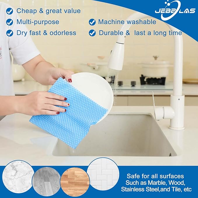 JEBBLAS Disposable Cleaning Towels and Dish Cloths, Reusable Towels, Handy - Image 2