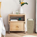 Boho Trash Can with Lid, 3 Gallon Small Rattan Trash Can with Press Top Lid - Image 8
