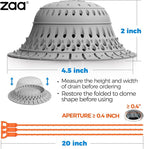 zaa 5 Pcs Bathtub & Shower Drain Hair Catcher, 2 Pack Silicone Collapsible - Image 6