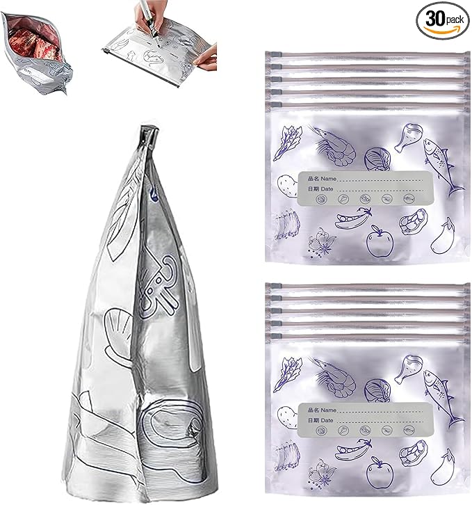 Reusable Aluminum Foil Storage Bags, Leak-Proof Stand-Up Bags by Unknown