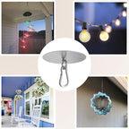 Adhesive Ceiling Hooks 4 Pack Stainless Steel Sticky Pad Eye Plate Snap Hooks - Image 2
