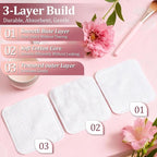 Large Soft Cotton Pads for Face- Lint-Free, Pressed Seam Design, Gentle on - Image 6