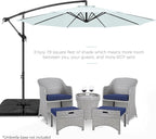 Best Choice Products 10ft Offset Cantilever Hanging Market Patio Umbrella, 8 Sturdy Ribs, Easy Adjustment - Baby Blue - Image 2