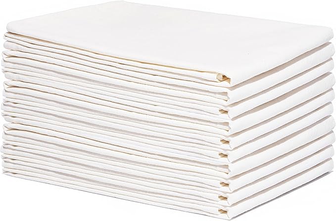 Wholesale Flour Sack Kitchen Towels – 50 Pack, Unbleached, All-Natural 100% by OrganicCottonMart