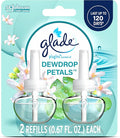Glade PlugIns Refills Air Freshener, Dewdrop Petals, Scented and Essential Oils by Glade