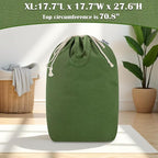 Canvas Laundry Bags with Handles & Square Base 18"Lx18"Wx27.6"H, Extra Large - Image 7