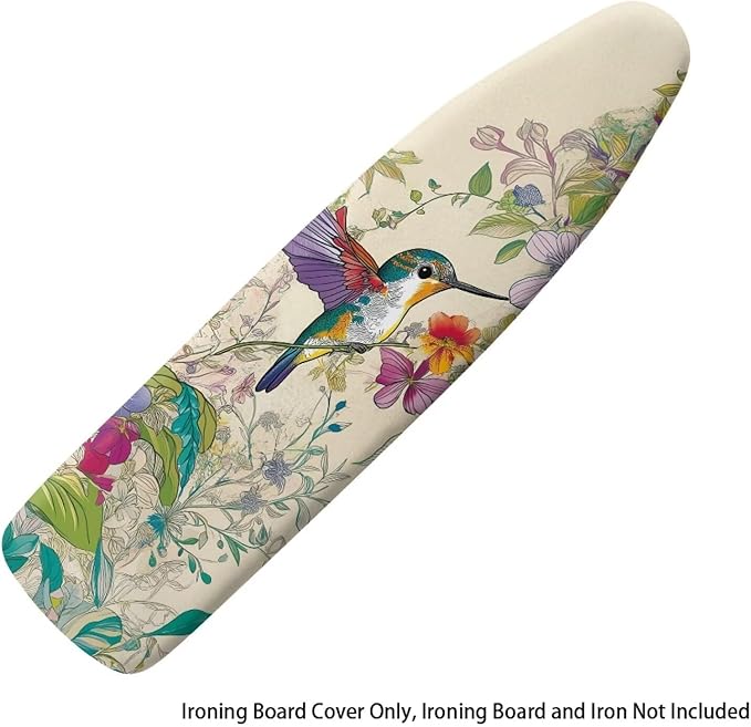 Sprowallow Hummingbird Flowers Ironing Board Cover Stain Resistant Standard - Image 6