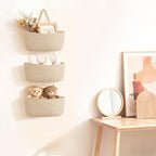 Dahey Over The Door Hanging Basket 3-Tier Woven Boho Wall Mounted Storage - Image 3