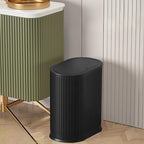 1.6 Gallon Trash Can with Lid, Small Bathroom Trash Can Wastebasket, Slim by IVTUVTI