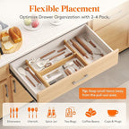 Lifewit 2.4" High 8 Pack Bamboo Drawer Dividers 33-42cm/13-16.5" Adjustable - Image 6