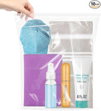 Large Plastic Bags With Zipper Top, 3 Gallon, 10 Pack, Extra Large Storage by Cupplation