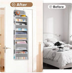 SpaceWhisper Over the Door Organizer, 5 Large Pocket Hanging Storage Organizer - Image 6