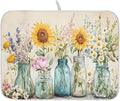 Spring Summer Floral Jars Flowers Dish Drying Mat by ALAZA