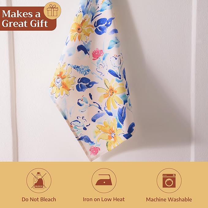 Maison d' Hermine Kitchen Towels Set of 3 100% Cotton 27.50" x 20" Reusable - Image 5